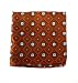 100% Silk Woven Brown Patterned Large Pocket Square