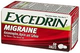 Search : Excedrin Regular Strength Pain Reliever, Migraine, 50-Count Tablets (Pack of 2)
