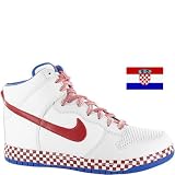 Nike Dunk High Supreme Mens Shoes White Varsity Red Euro Champs Size(US): 10.5