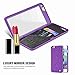 For Apple iPhone 6 6s 4.7'' Case, FLOVEME [Slim Fit] [Make Up Hidden Mirror] Luxury Beauty Girly Wallet Card Slots Holder [Kickstand Feature] Hard PC Back Protection Cover, Purple