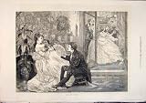 Missing Partner Ball Dance Party Ladies Men Print 1871