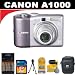 Canon Powershot A1000IS 10MP Digital Camera with 4x Optical Image Stabilized Zoom (Purple) + DB ROTH Deluxe Accessory Kit