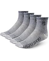 4pairs 71% Merino Wool Ankle Socks for Men Made in USA