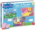 Peppa Pig Trio - 3 Jigsaw Puzzles in a Box (6, 9 and 12 Pieces)