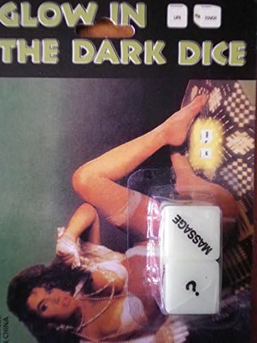 2 Glow in the dark dice, hen and stag night accessories, party game by earlynight