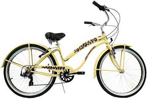 Iris Women's 26" Wheels 7 Speed Shimano Tourney Beach Cruiser Bike in Vanilla