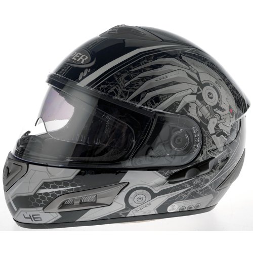 Viper RS-V7 Zero Cyborg Motorcycle Helmet L Silver