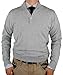 Luciano Natazzi Mens Sweater Quarter Button Mock Neck Cotton Pullover Slim Fit