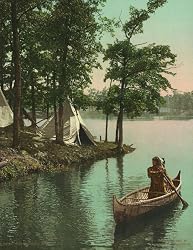 Depiction of 'Hiawatha's Arrival,' 1904 - Exceptional Print of a Vintage Photochrom Image from the Library of Congress Collection