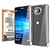 Orzly Fusion Bumper Case Cover Shell for Microsoft Lumia 950 XL (2015 Model - Large Phablet Version) - Protective Hard Cover with Impact Absorbing Transparent Rubber Rim and 100% Clear Back Panel