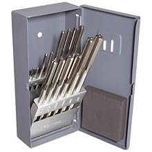 Union Butterfield 4533S High-Speed Steel Chucking Reamer Set, Straight Flute, Round Shank, Uncoated (Bright) Finish, 14-piece, 1/8"-1/2" x 16ths