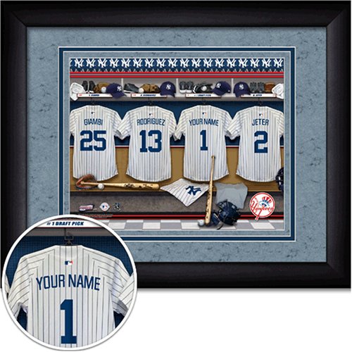 New York Yankees Personalized 11x14 Framed Locker Room Print