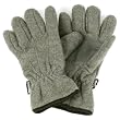 Ladies Winter Dual Thick Fleece Ski 3M Thinsulate Grip Snow Gloves Gray M/L