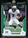 2008 Upper Deck Draft Edition # 14 Davone Bess (RC) - Hawaii - Rookie Football Card in Protective Screw Down Display Case
