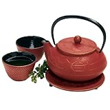 Red Tetsubin Tea Set