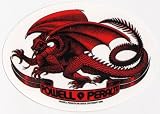 Powell Peralta Skateboard Sticker - Bones Brigade Red Dragon - Official Reissue