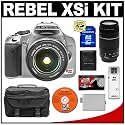 Canon EOS Digital Rebel XSi 12.2-Megapixel SLR Camera & Canon EFS 18-55mm f/3.5-5.6 IS Zoom Lens + Canon EF 75-300mm f/4-5.6 III Zoom Lens + 8GB SD Memory Card + LP-E5 Battery + Case + Cameta Bonus Accessory Kit