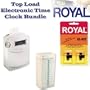 Royal TC100 TimeMaster Time Clock Bundle with IR-40T Ink Pack and Royal 13702 pack of 250 Time Cards