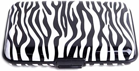 Design Aluminum RFID Blocking Security Protection Pocket Wallet Credit Card Case-Zebra Print
