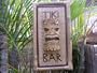 BAMBOO TIKI SIGN "TIKI BAR" W/ TIKI MASK - TIKI BAR DECOR