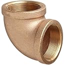 Merit Brass Lead Free Brass Pipe Fitting, 90 Degree Elbow, Class 125, 1" National Pipe Taper Thread Female (Pack of 5)