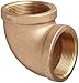 Lead Free Brass Pipe Fitting, 90 Degree Elbow, Class 125, 1/4