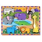 Melissa & Doug Deluxe Wooden Safari Chunky Puzzle