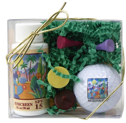 Best Price Arizona Sun Golf Set - Includes Sun Screen SPF 15 - Sun Protection - Golf Tees - Ball Markers - Golf Ball - Perfect Gift Idea For a Golfer