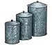 INDIA OVERSEAS Antique Style Galvanized Tin Canister Set