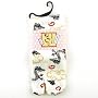 Dragon and Clouds Tabi Fashion Midcalf Socks 7 Inch Cuff, Ivory
