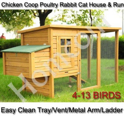 WOODEN CAT HOUSE CHICKEN COOP RABBIT HUTCH NEW 