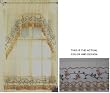 ROSE GARDEN 36 LONG TIER CURTAIN AND SWAG TOP SET