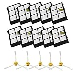 1 X MZY LLC Side Brushes and Filters Replacement For iRobot Roomba 800 Series 870 880 Robotic Vacuum Parts-Include: 10 filters, 5 side brushes 3 armed