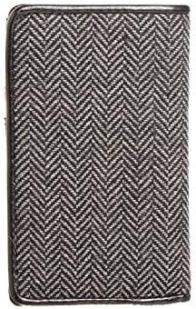 Luca Chiara Damiano - Men's Grey RFID Idenitity Thief Protection Wool and Vegan (Grey Herringbone)