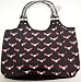 Black & Hot Pink Winged Skull Canvas Tote Bag Wings
