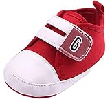 EOZY 可愛い 夏秋 ベビーシューズ ファーストシューズ 赤ちゃん靴 男の子 女の子 幼児 シンプル 滑り止め ベビー スニーカー 歩行練習用 第一歩 レッド 11#内寸10.5cm