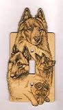 Belgian Tervuren Laser Engraved Dog Switch Plate (Single Switch)