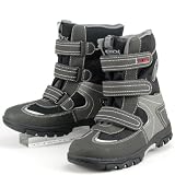 Produkt-Bild: KIDS SHOES Kinder Winter Allwetter Boots, 2-Klett, SLAM TEX Klima Membrane, grau-schwarz