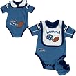 Reebok Seattle Seahawks Newborn Creeper/Bib/Bootie Set