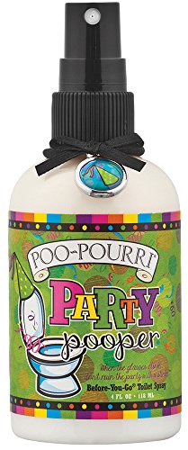 Poo-Pourri Before-You-Go Toilet Spray 4-Ounce Bottle, Party Pooper