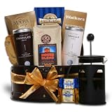 Alder Creek Gifts Mothers Day Coffee Bean 12oz Coffee With French Coffee Press Gift Basket by Alder Creek Gifts