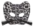 Black and White Leopard Half Mask