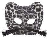 Black and White Leopard Half Mask