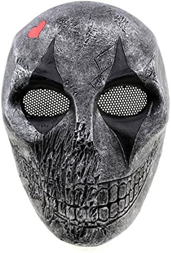 Crazystone's Full Face Glass Fiber Reinforced Plastics(FRP) Protective Skull Mask for Airsoft Party Costume M0882