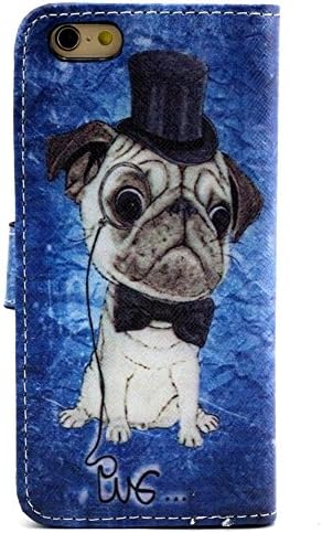 iPhone 6 6S Case,GoodOkay [Magic Dog] Colorful Pattern Design PU Leather Flip Stand Wallet Case [Built-in Credit Card Slots] Protective Skin for Apple iPhone 6 6S 4.7 inch