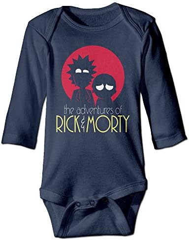 HYRONE Rick Cartoon Morty Baby Bodysuit Long Sleeve Climbing Clothes Size 6 M Navy