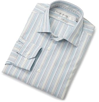 Perry Ellis Mens Premium Non Iron Multi Stripe City Fit Shirt
