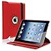 Leather Case Compatible with Apple iPad 2 / iPad 3rd Gen / The new iPad / iPad with Retina display / iPad 4, Red