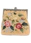 Needlepoint Evening Bag - Vintage Style Gold