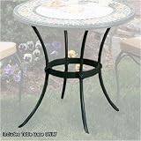 Outdoor Living : Alfresco Home 21-0876 30 Inch Round Classic Loop Table Base with Ant. Green Frame